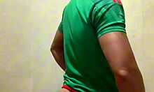 Mexican Soccer Player Jerks Off His Cock In Gym Bathroom Fetish Solo