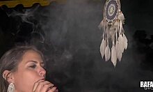 Latina Sister-In-Law Takes Bareback and Cum on Big Tits