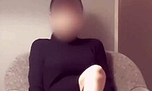 Shooting slender Japanese girl in red sexy shorts