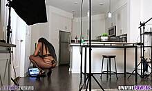 ebony foot model lets me massage her huge ass 😍