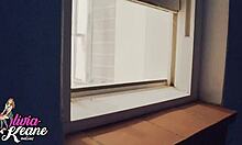 you watch your british neighbour flashing big tits in the shower