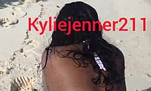 Latina Prostitute Gives Ass on Public Beach After Being Convinced