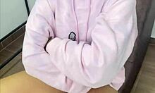 Naughty Latina Teen Masturbates With Stamp!