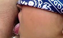 Nice tits girl rubs her pussy while getting licked 😘