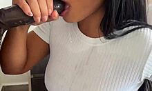 Amateur Couple Uses Large Dildo For Satisfaction