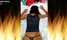 Jade brunette from rio shows tight pussy