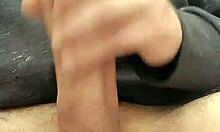 Masturbating Huge Loaded Cock Outdoors With Cum