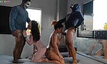 After recording guys keep fucking hard with monster cock