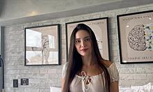 Aluna, addicted to sex, invites her professor for private lessons with Victoria Camargo