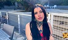 Laeticia Shows Off Sexy Tattoo And Small Waist As Brunette Milf Slut