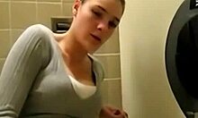 Hey, watch me cum quickly in the toilet while masturbating