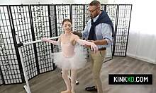 Skinny Teen Ballerina Myra Moans And Fucks Director For Play Role.