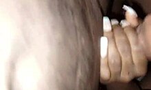 My nigerian girlfriend passionately rides in cowgirl