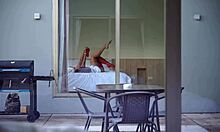 juicy neighbor catches me jerking off to her huge tits