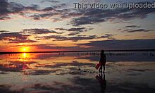 Stroll through red sunset at Elton Salt Lake
