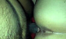 beautiful brunette poses in lingerie for interracial costume shoot