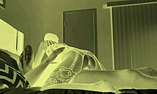 Intense interracial creampie fuck with ebony at night