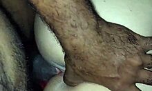 beautiful brunette poses in lingerie for interracial costume shoot