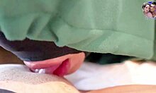 I licked the evil horny housewife's pussy, making her scream in the hotel