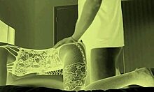 Intense interracial creampie fuck with ebony at night