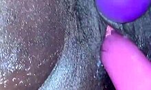 Creamy Ebony Orgasm With Toys and Intense Pleasure