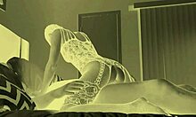 Intense interracial creampie fuck with ebony at night