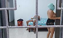 horny housewives touch each other's tits and buttocks while doing housework