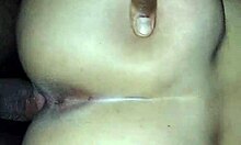 beautiful brunette poses in lingerie for interracial costume shoot