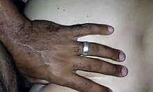 beautiful brunette poses in lingerie for interracial costume shoot