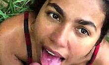 Horny teen wants to sneak into the field and fuck in the woods! 😏