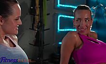 Emily Bright and Olivia Zlota Share Romantic Moments in Fitness Room