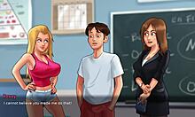 Stepsis Caught Masturbating With Huge Dildo In Summertime Saga