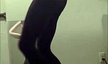 dancing cass shows off her moves in a fun solo session with some stripping and ripped clothes fun