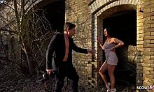 German Curvy Girl Maria Tricked To Outdoor Fuck By Big Dick Guy!