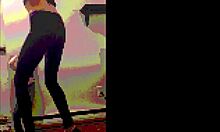dancing cass shows off her moves in a fun solo session with some stripping and ripped clothes fun