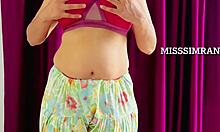 misssimran playing with her big round natural milky boobs and nipples