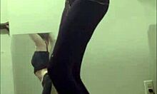 dancing cass shows off her moves in a fun solo session with some stripping and ripped clothes fun