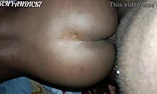 sweet kenyan ebony big ass wife getting fucked hard before going to bed, bent over and pounding