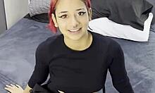 tiny emo goth teen 18+ interview before her creampie