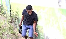 Neighbor Surprised In Abandoned Garage, Masturbating With Dildo