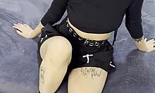 tiny emo goth teen 18+ interview before her creampie