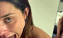 Big boobs hot brazilian gives amazing wet blowjob on pov