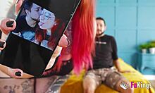 Hot bbw redhead Leia bangs her boyfriend roughly