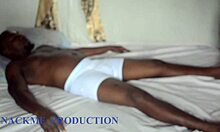 Plump ebony cosplays as spirit wife in roleplay