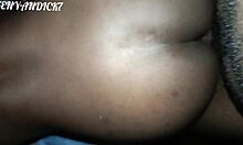 sweet kenyan ebony big ass wife getting fucked hard before going to bed, bent over and pounding