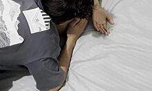 Friend licks ass and fucks nicely, cumming inside