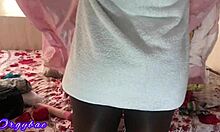 Milf relaxing alone at home