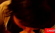 sexy amateur performs in a casual setting