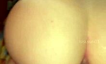 married bride gets kissed and sucked in homemade setting