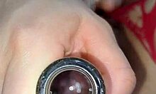 Latina emo squirts on coke bottle in hot orgasm.